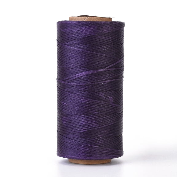 3rolls Waxed Polyester Cord Micro Macrame Cord Waxed Sewing Thread Flat Indigo 0.8mm about 284.33 yards(260m)/roll DIY