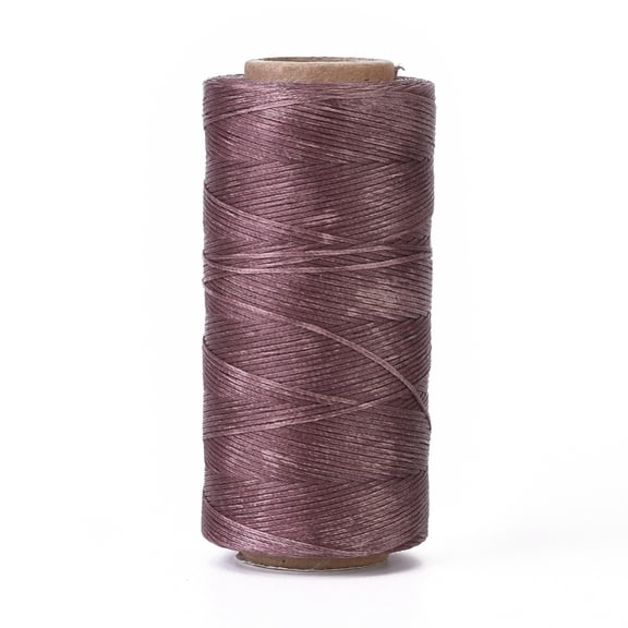 3rolls Waxed Polyester Cord Micro Macrame Cord Waxed Sewing Thread Flat Purple 0.8mm about 284.33 yards(260m)/roll