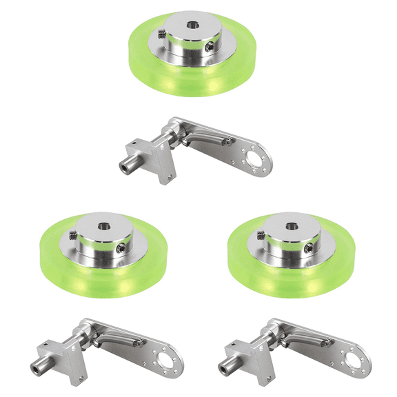 3set 200mm Aluminum Polyurethane Industrial Encoder Wheel Measuring with Type 20mm Bracket