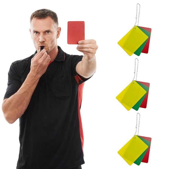 3set Soccer Referee Practice Cards Set Soccer Referee Penalty Cards For Team Discipline Enhancement During Game