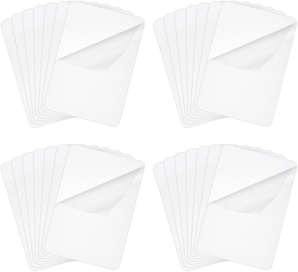 3sets 100pcs PET & EVA Laminating Pouch Film Photo Protecting Sheets for Hot Laminator Rectangle White 160x110x0.1mm