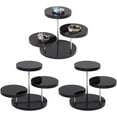thumbnail image 1 of 3sets 3 Set Round Acrylic Display Riser Stand 2inch Diameter 3 Tier Black Acrylic Rotatable Jewelry Display Stand Acrylic Holder for Minifigures Cupcake Perfume Collectibles Display, 1 of 6