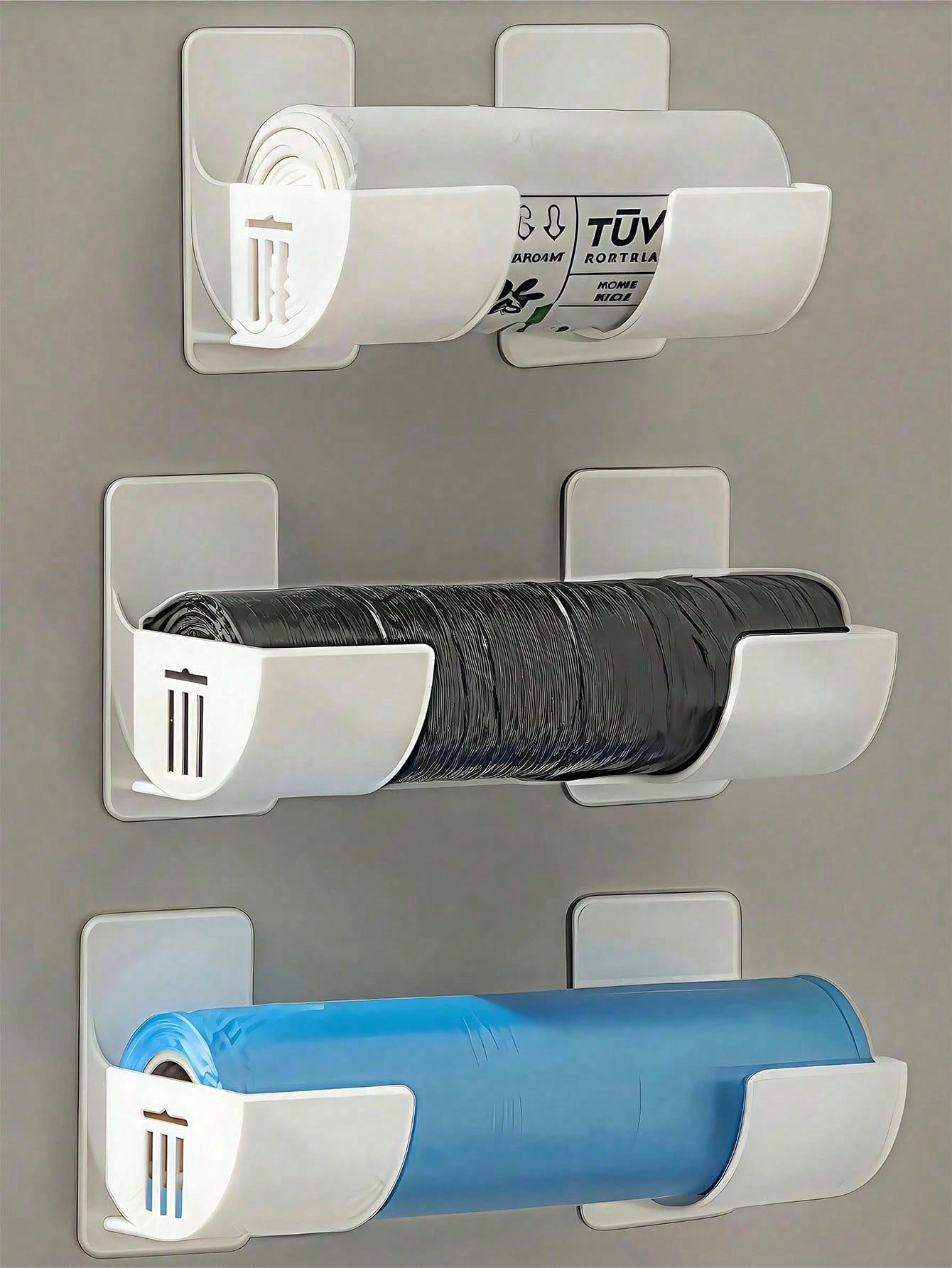 3sit Hole Free Garbage Bag Storage Rack Wall Mounted Kitchen Organizer ...