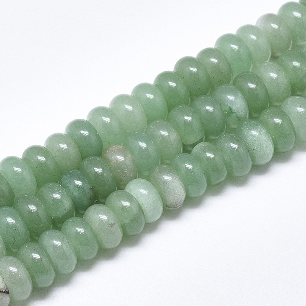 3strands Natural Green Aventurine Beads Strands Rondelle 10x6mm Hole: 1mm about 67pcs/strand 15.3 inch DIY