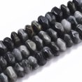 thumbnail image 1 of 3strands Natural Hawk's Eye Beads Strands Eagle Eye Stone Faceted 9.5~11x6~7mm Hole: 1.2mm 30~32pcs/strand 7.48 inch(19cm), 1 of 3