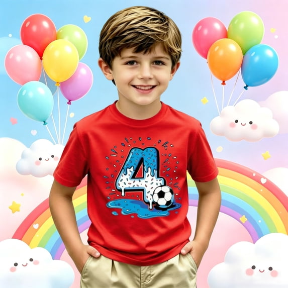 3t Boys Shirts Crewneck Letter Print Back To School Short Sleeve T-Shirt Loose Blouse Tops Preppy Clothes for Boy Size
