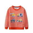 thumbnail image 1 of 3t Long Sleeve Shirt Boy Cotton Crewneck Pullover Cartoon Pattern Tops Tees Kids 2-7 Years, 1 of 4
