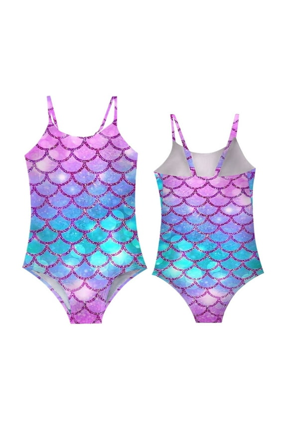 3t Swimsuit Girls Halter Flounce Bikini Tankini Set Bikini Fish Tail Set Bathing Suits Bikini Set with Fishtail