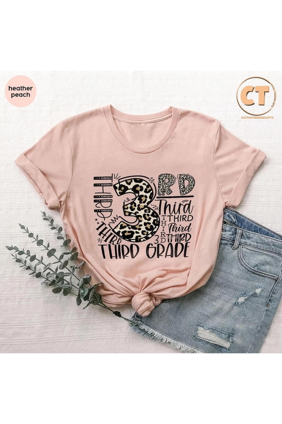 3th Grade Shirt, Third Grade T-shirt, Retro School Shirt, Back To School Teacher Tee, First Day of School Shirt, 3th Grade School Tee TSHIRT All Size S-5XL