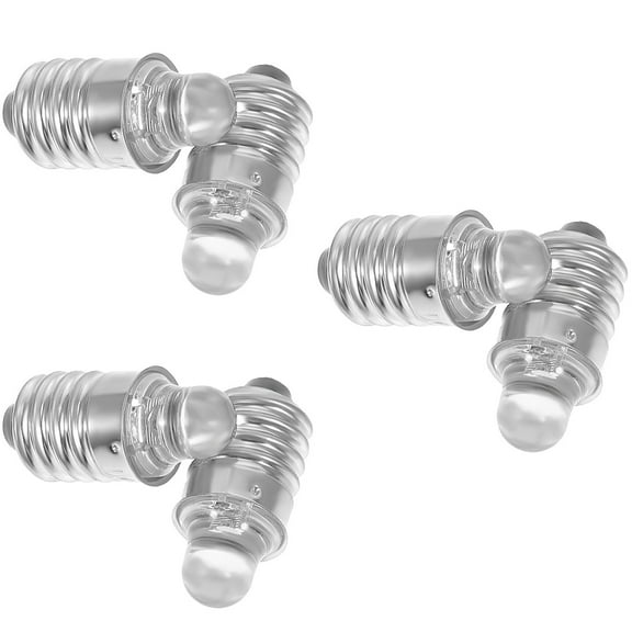3v Flashlight Bulb Replacement E10 Mini Bulbs Glass Metal Round LED Lightbulb Lightbulbs Student 6 Pcs