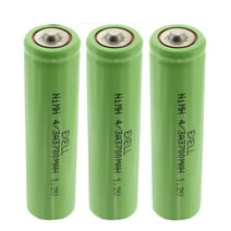 3x 1.2V 4/3A Rechargeable Button Top Batteries for Shavers, Custom, Radios