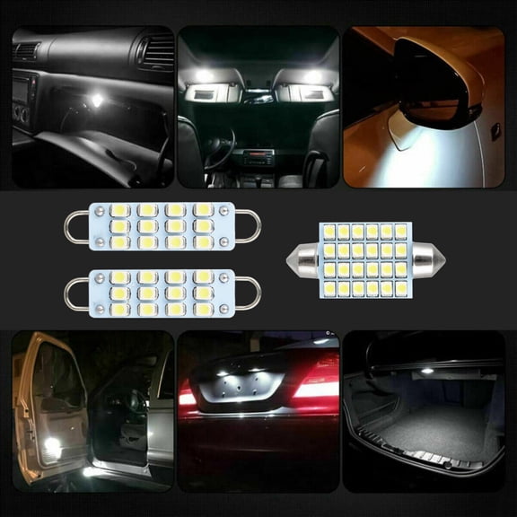 3x 1210 LED White Car Interior Lights Map Dome Bulbs for Chevrolet Silverado GMC