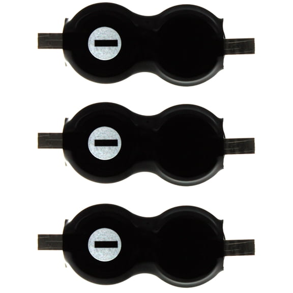 3x 2/V80H Flat Pack 2.4V 80mAh Battery for Wireless Beacon, Car Alarm, Solar