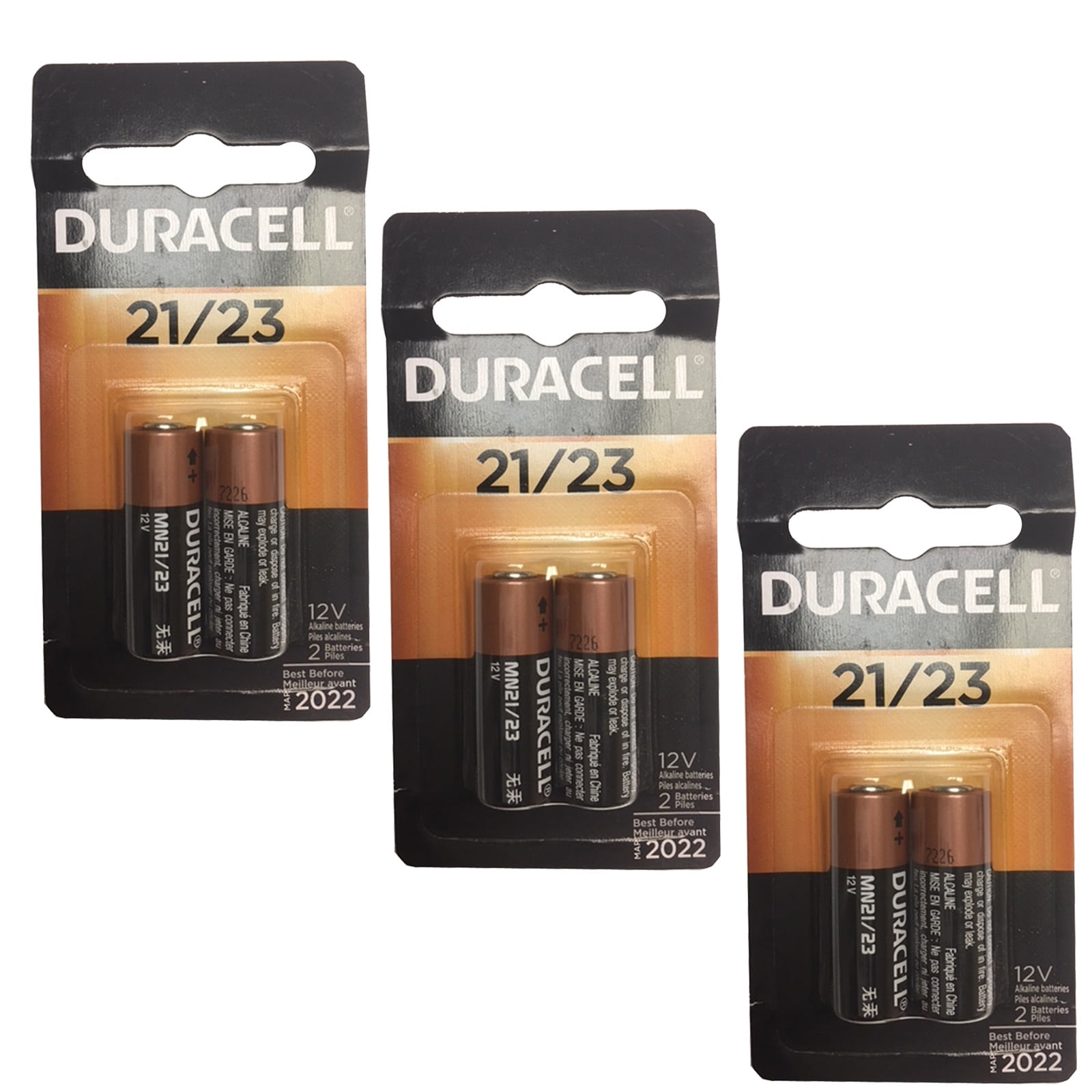Duracell A23 Batteries 12V Alkaline 23A, A23BP, GP23, MN21, 21/23 6 Pieces