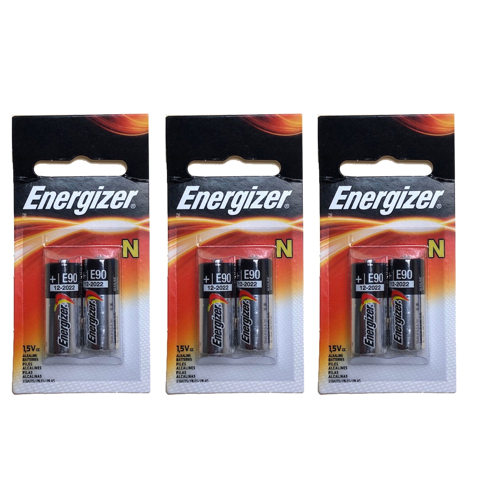 3x 2pk Energizer E90 N 1.5V Alkaline Batteries Compatible with LR1, LR1G, LR1SG