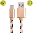 thumbnail image 1 of 3x 3FT USB Type C Fast Charging Cable USB-C Type-C 3.1 Data Sync Charger Cable Cord For Samsung Galaxy S8 S8 Plus S9 S9 Plus S10 S10+ S10e Nexus 5X 6P OnePlus 2 3 LG G5 G6 V20 HTC M10 Google Pixel XL, 1 of 1