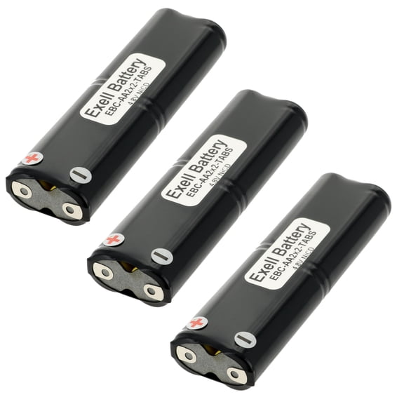 3x 4.8V 1000mAh NiCD Batteries w/Tabs Fits Prescolite 12-860 Dual-Lite 12-859