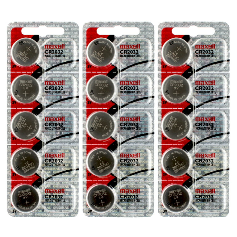 3x 5pc Maxell 3V Lithium Coin Cell Battery CR2032 Replaces DL2032 