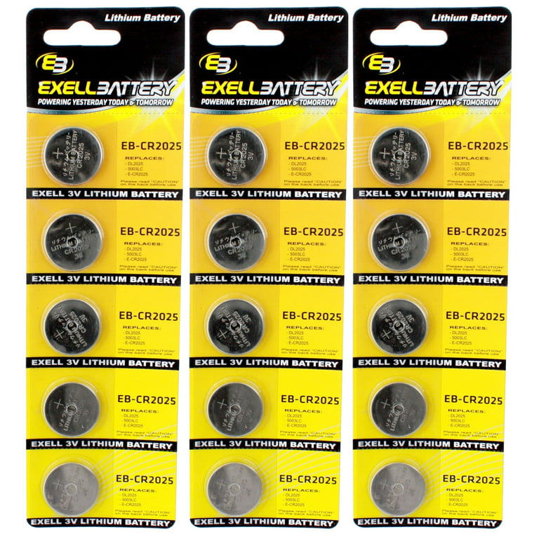 5pack Exell CR2450 3V Lithium Coin Cell Battery Replaces DL2450