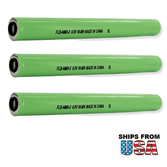 3x 6V 2400mAh NiMH Flashlight Battery Compatible with Streamlight 77175 9926J