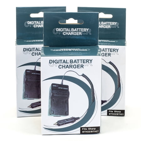 3x AC/DC Battery Charger for Sharp BT-H21U BT-H22U BT-H32 BT-H42 DR-9 PR-022 SBT-22