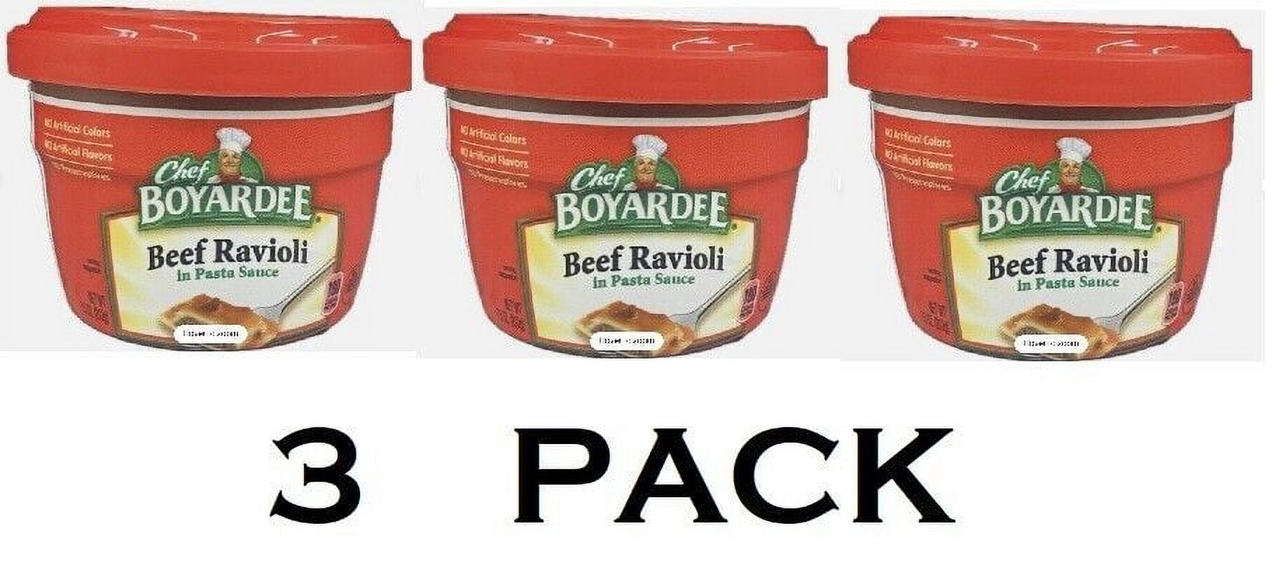 Mircowave Raviloi 3x BEEF RAVIOLI In Pasta Sauce Microwave Pasta 7.5 Oz - 3 PACK ...