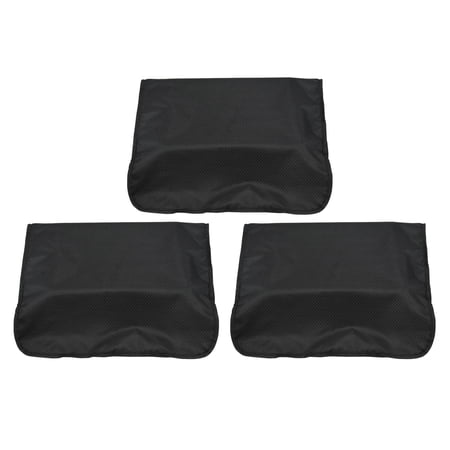 3x Barber Chair Back Covers Hair Salon Black