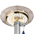 thumbnail image 1 of 3x Battery Reserve Solar Flagpole Light, 2x Brighter 36 LED Downlight for 100% Flag Coverage, (Gold), 1 of 7