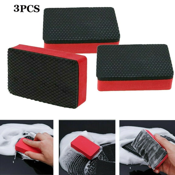 3x Car Cleaning Tool Magic Clay Bar Pad Sponge Block Detailing Wash Clean Eraser