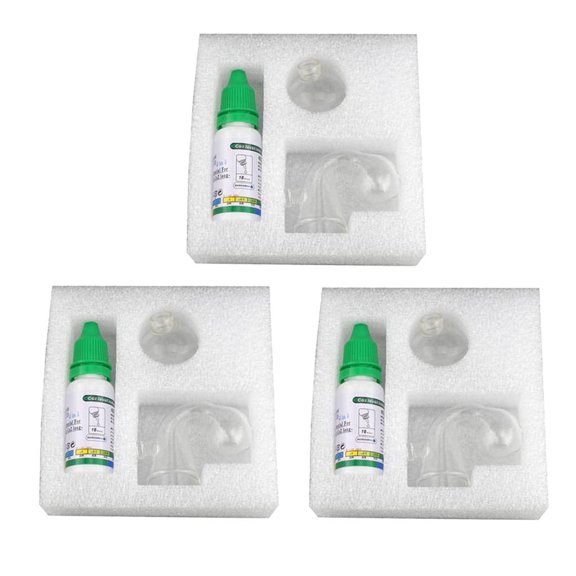 3x Co2 Indicator Solution, Glass Drop Checker Replacement Solution for Aquarium,
