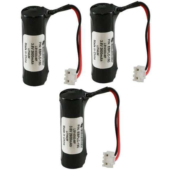 3x Computer Batteries for Mitsubishi E-20GM Controller, LS14500-MF, F Series