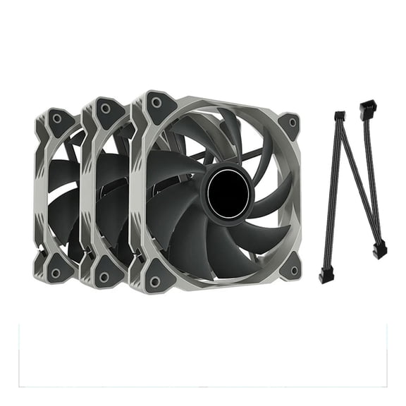 3x Cooling Fan Kit PWM 1500RPM Adjustable Water Cooling 120mm Coolers Fan Chassis Wireless Fan CPU Coolers Radiator