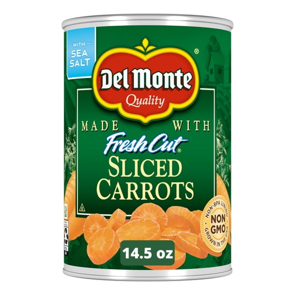 3x-Del Monte Sliced Carrots Canned Vegetable 14.5 oz Can
