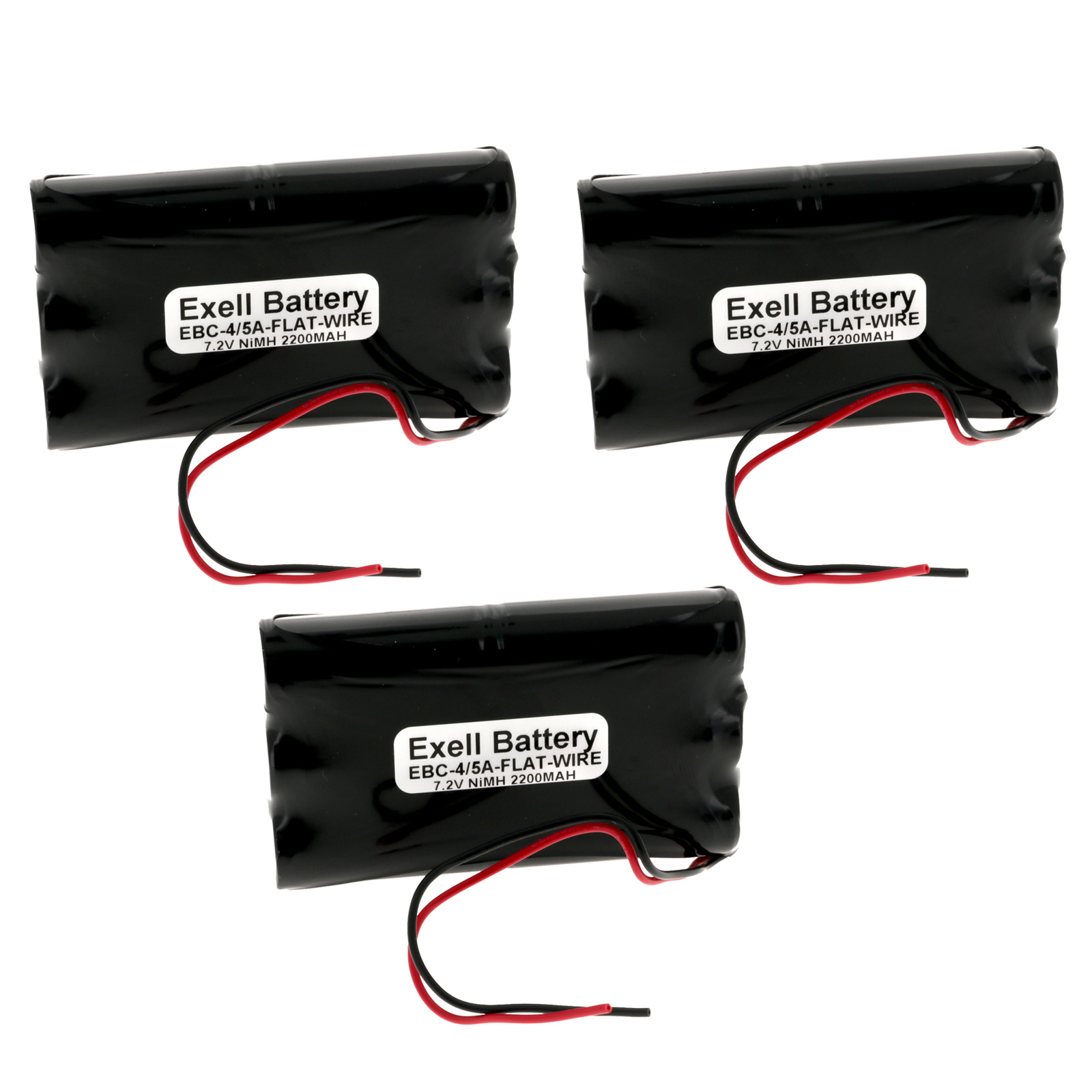 3x Exell 7.2V 2200mAh NiMH Battery w/Wire Leads Planers Saws Drills Power Tools