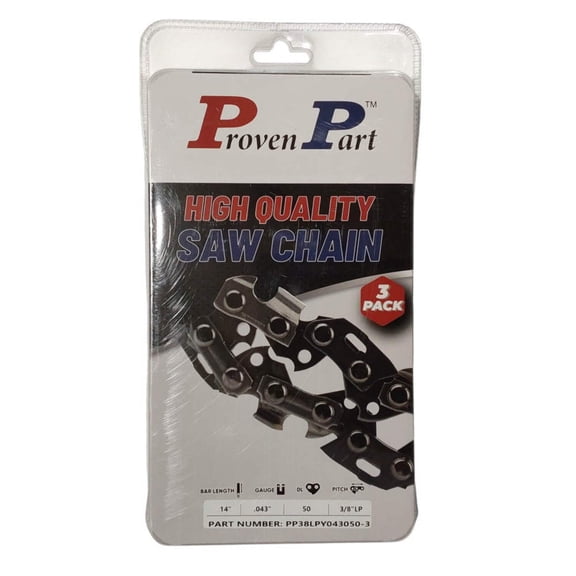 Proven Part 3PK Full Chisel Chain 3/8"LP .043" 50DL For Stihl Fits 3610 005 0050