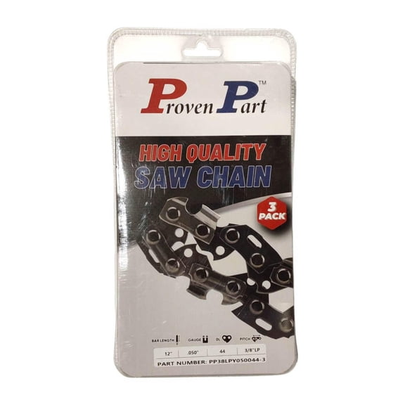 3x Full Chisel Low Profile Chain 3/8 .050 44DL Fits Echo PAS-260, PP-1250, PP-