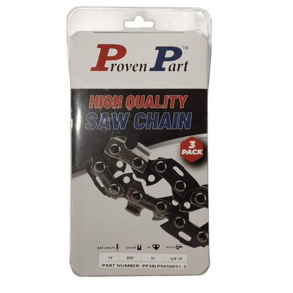 3x Full Chisel Low Profile Chain 3/8 .050 51DL Fits Oregon CS1500, CS1900 91PX