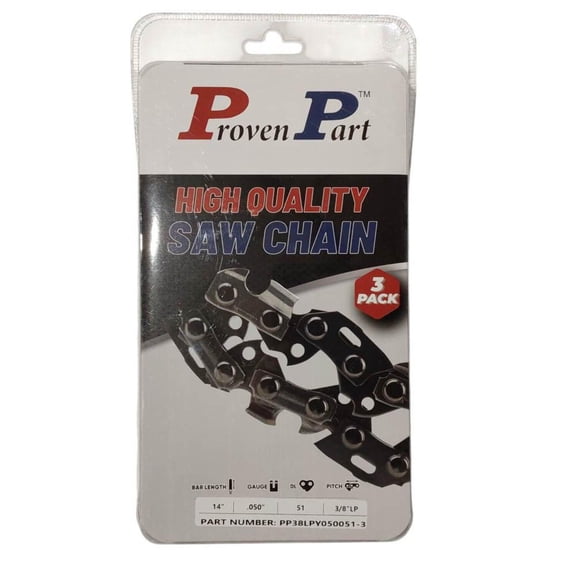 3x Full Chisel Low Profile Chain 3/8 .050 51DL Fits Shindaiwa 346, 451 91VG-5