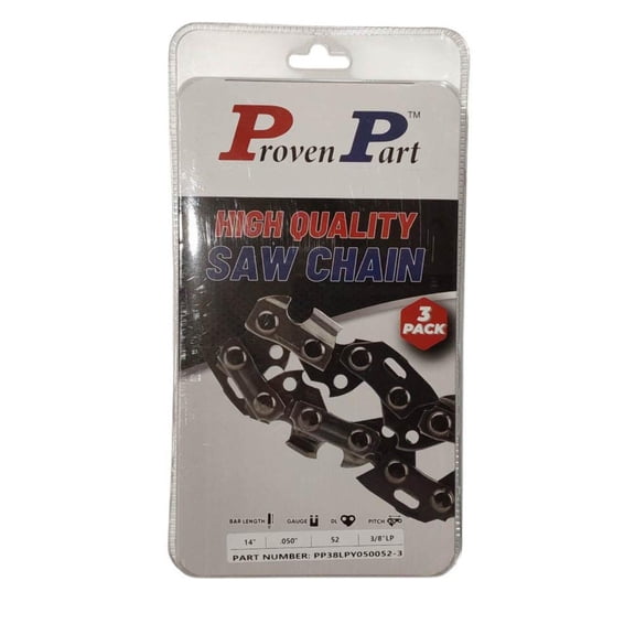 3x Full Chisel Low Profile Chain 3/8 .050 52DL Fits John Deere 200CS, 230CS, 2