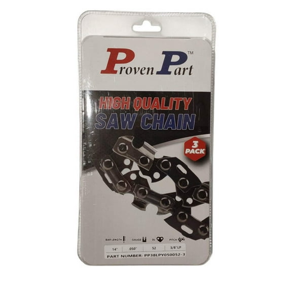 3x Full Chisel Low Profile Chain 3/8 .050 52DL Fits Powerhorse 190500, 190501,