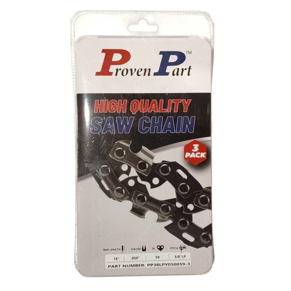 3-Pack of chainsaw Chain 38LP Pitch 050 Gauge 59 DL Fits Oregon 91VXL059