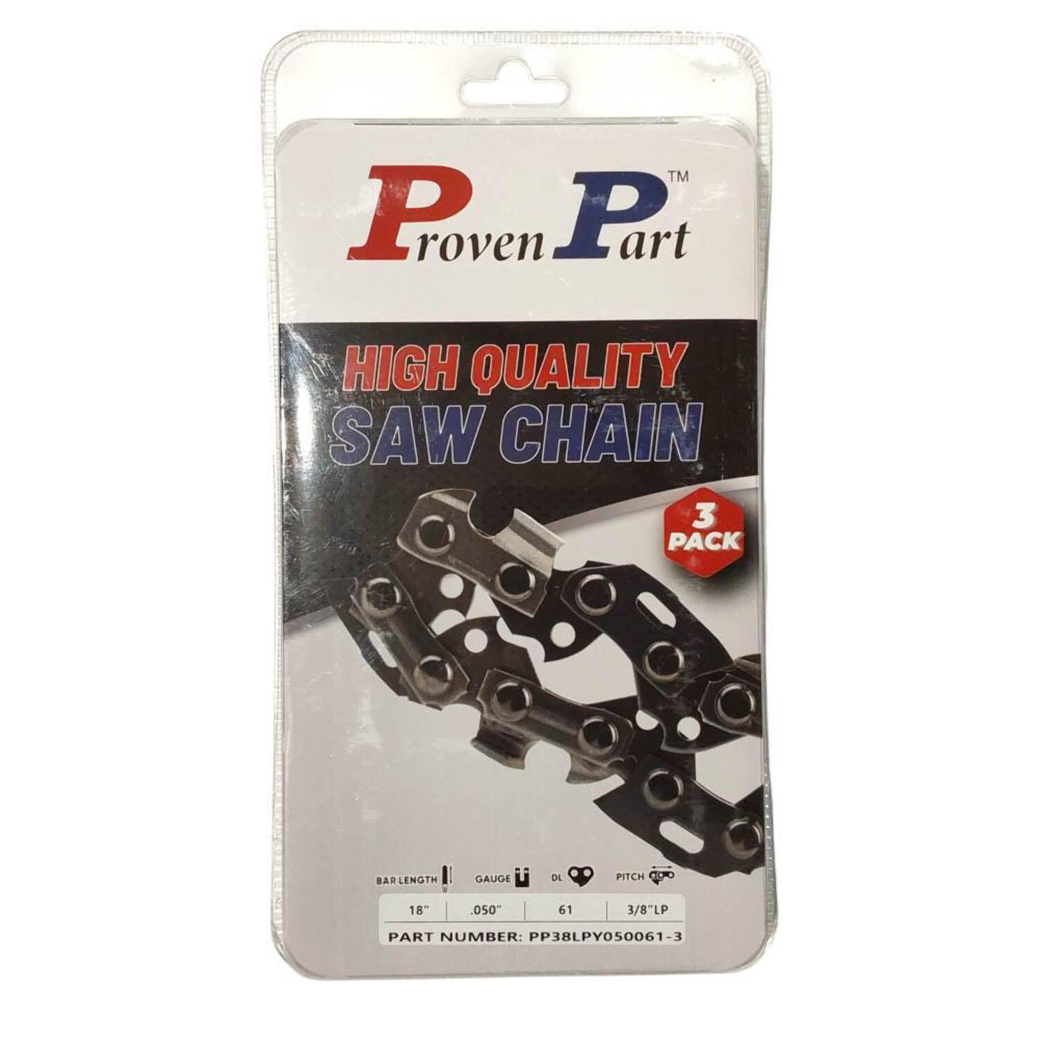 3x Full Chisel Low Profile Chain 3/8 .050 61DL Fits Stihl 009, 009L ...