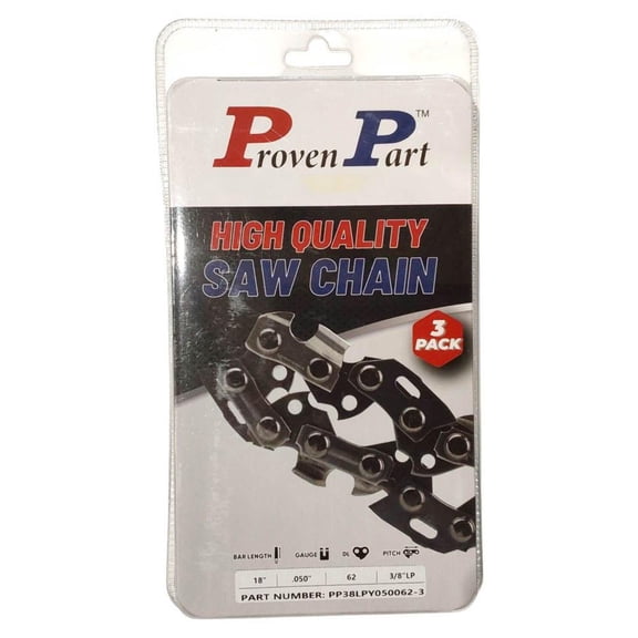 3x Full Chisel Low Profile Chain 3/8 .050 62DL Fits Black & Decker CS1518