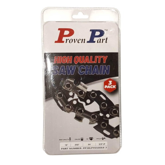 3x Full Chisel Low Profile Chain 3/8 .050 64DL Fits Echo CS-590