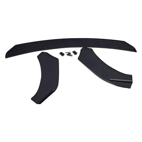 3x Glossy Black Front Bumper Lip Spoiler For 99-19 Ford Mustang 18 Honda Accord