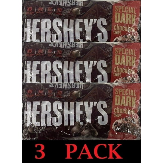 3x Hershey's SPECIAL DARK Baking Chocolate Chips 12 oz Bag - NEW - 3 PACK