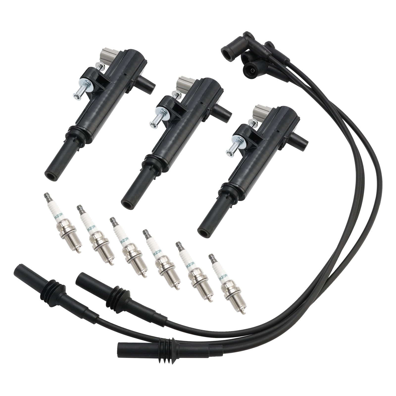 3x Ignition Coil+6x Spark Plug+3x Wire UF640 For Jeep Liberty 3.7L V6 ...