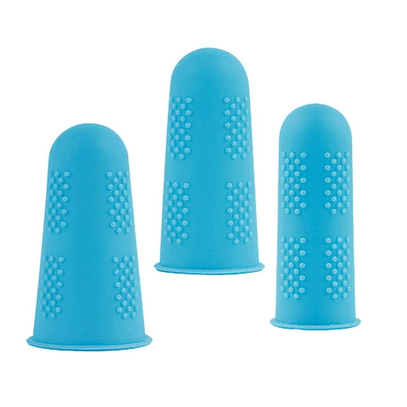 3x Insulation Finger Cover Silicone Sturdy Cut Resistant for Kitchen Fingers Cover Thumb Protector Durable for Sculpturing Finger