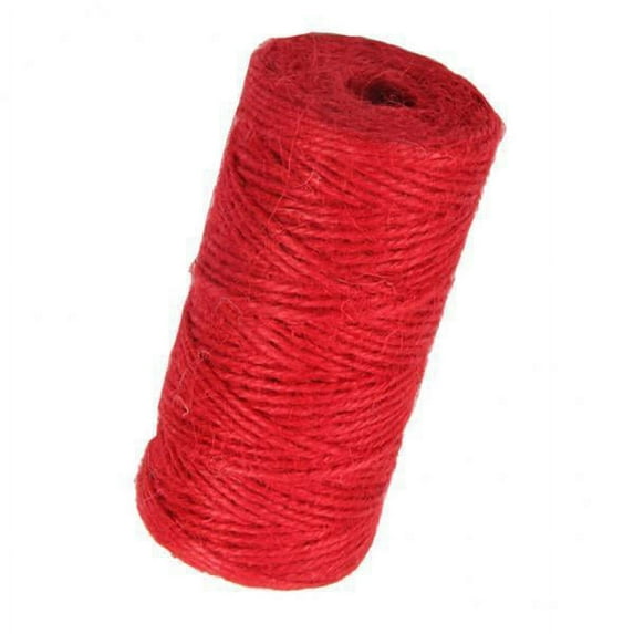 3x Jute Cord 2mm String Crafts DIY Gift Wrapping Twine Rope Red 3 Pcs