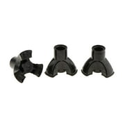 3x Lightweight Forearm Crutches Cane Tips Rubber Crutch Tip 7/8 Inch For Hiking/Travel Black 19mm
